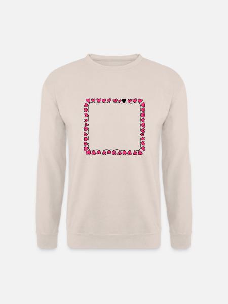Rahmen Herzen - Unisex Pullover - Sand