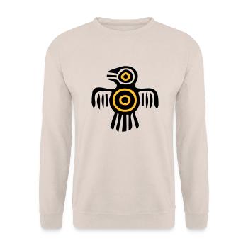 indischer Kulturvogel - Unisex Pullover - Sand - Vorne - Alina (178cm) & Michal (187cm)