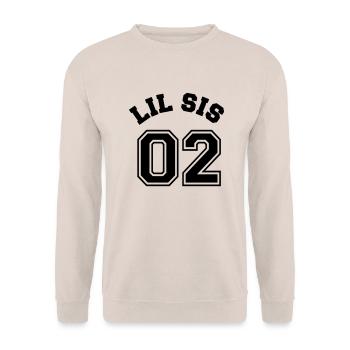 Lil Sis 02 - Little Sister - Unisex Sweatshirt - sand - Front - Alina (178cm) & Michal (187cm)