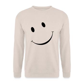 smiley :) - Unisex Sweatshirt - sand - Front - Alina (178cm) & Michal (187cm)