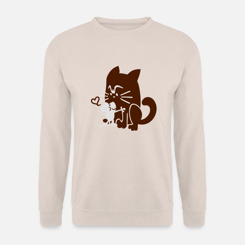 Katze + Maus - Unisex Pullover - Sand