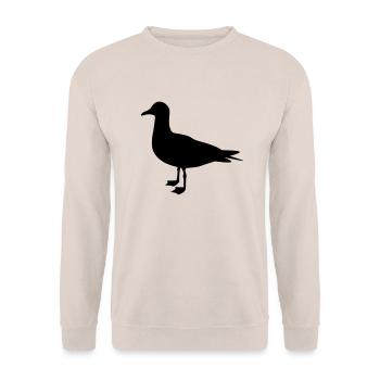 Seagull - Unisex Sweatshirt - sand - Front - Alina (178cm) & Michal (187cm)