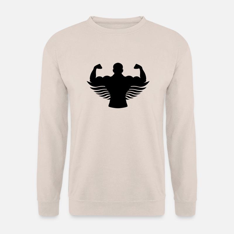 body building angel - Unisex Pullover - Sand