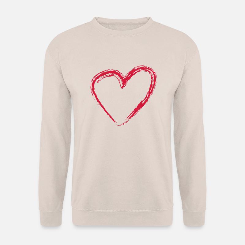 Herz Scratch Groß - Unisex Pullover - Sand
