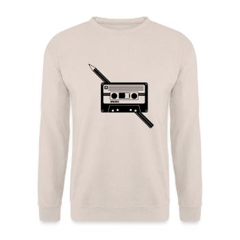 Kassette Stift Audio Tape Pencil - Sweat-shirt Unisexe - sable - Devant - Alina (178cm) & Michal (187cm)