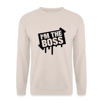 im_the_boss_f1 - Unisex Pullover - Sand - Vorne - Alina (178cm) & Michal (187cm)