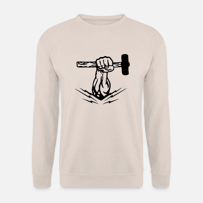 siegerfaust_mit_hammer - Unisex Pullover - Sand