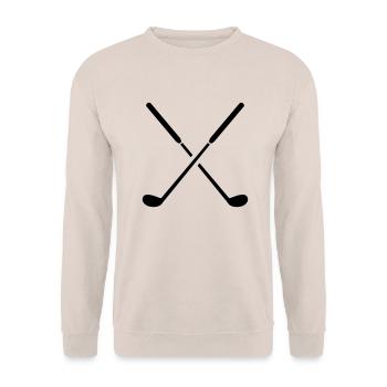Golf - Unisex Sweatshirt - sand - Front - Alina (178cm) & Michal (187cm)