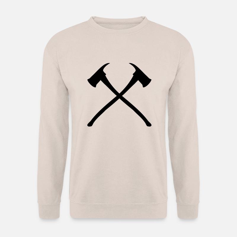 2 Feuerwehr Äxte - Unisex Pullover - Sand