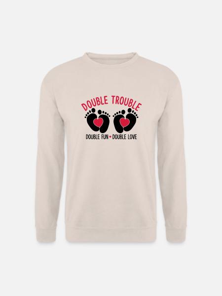 Double trouble - double fun - double love - Uniseks sweater - zand