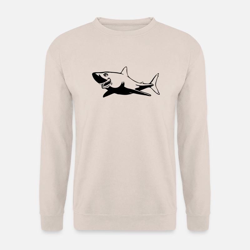Hai Fisch gefährlich - Unisex Pullover - Sand
