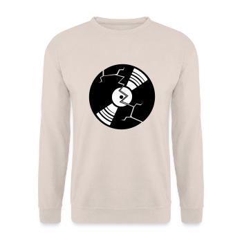 vinyls cassé logo de parti détruit - Sweat-shirt Unisexe - sable - Devant - Alina (178cm) & Michal (187cm)