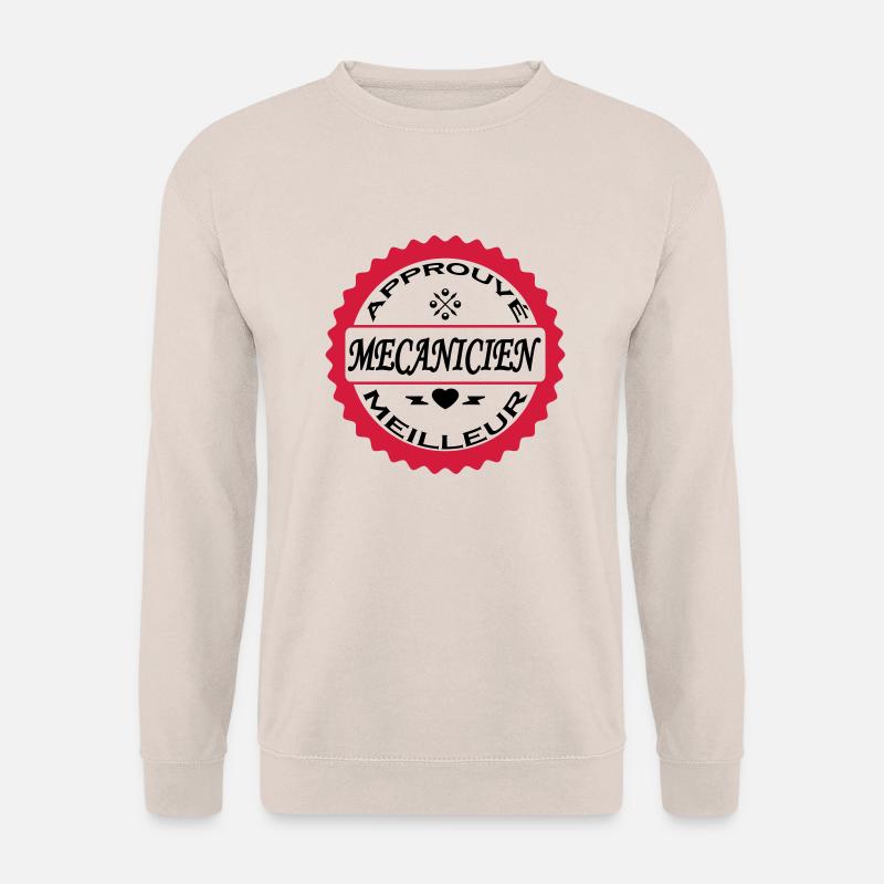 Approuvé meilleur mecanicien - Unisex Pullover - Sand