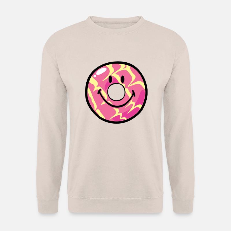 Smiley Donut Vanilla Ripple - Unisex Pullover - Sand