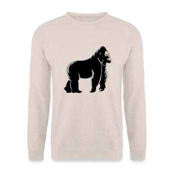 gorilla_002 - Sweat-shirt Unisexe - sable - Devant - Alina (178cm) & Michal (187cm)