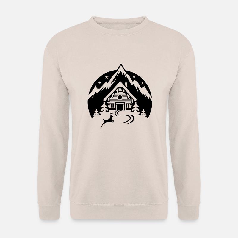 Ski T Shirt Skihütte - Unisex Pullover - Sand