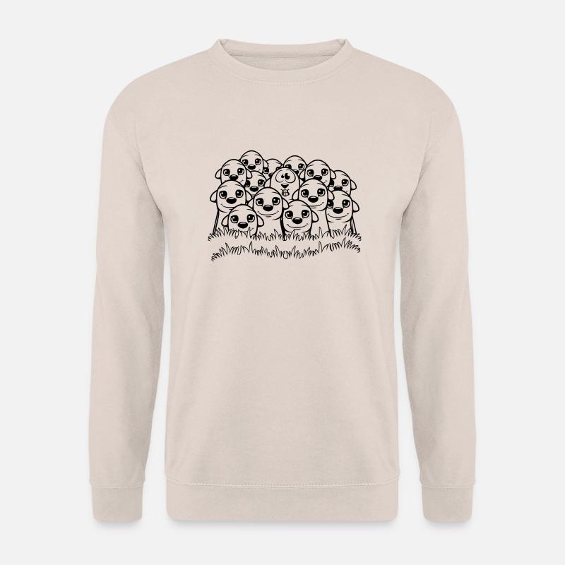 Erdmännchen süss freundlich witzig gruppe - Unisex Pullover - Sand