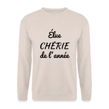 Amour / Saint Valentin / Coeur / Bébé / Love - Sweat-shirt Unisexe - sable - Devant - Alina (178cm) & Michal (187cm)