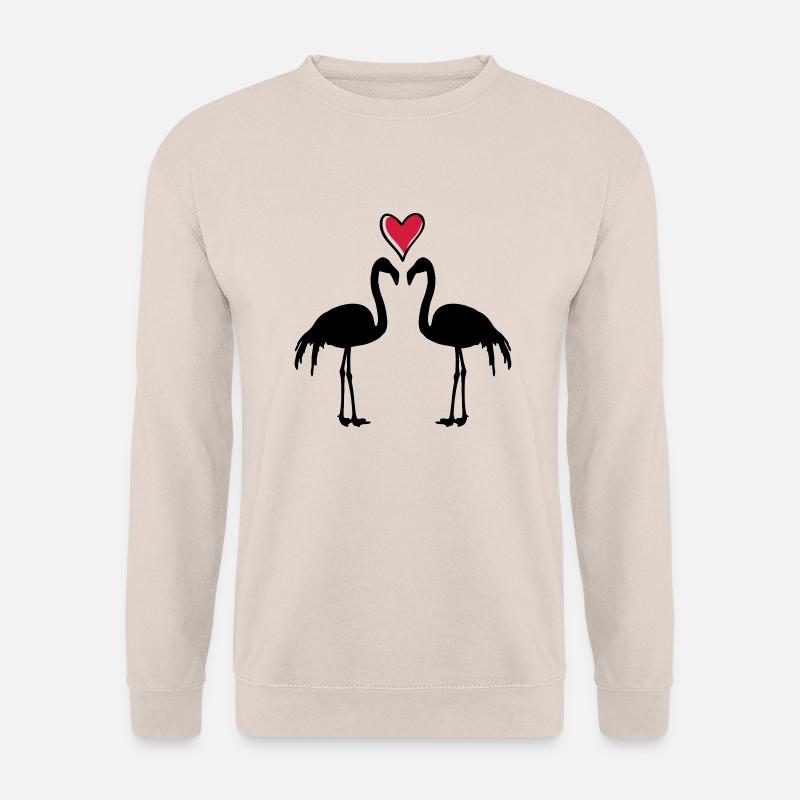 flamingo couple - Unisex Pullover - Sand