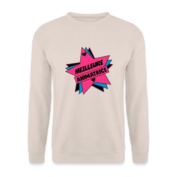 Animateur / Animatrice / Animator / Animador / No - Unisex Sweatshirt - sand - Front - Alina (178cm) & Michal (187cm)