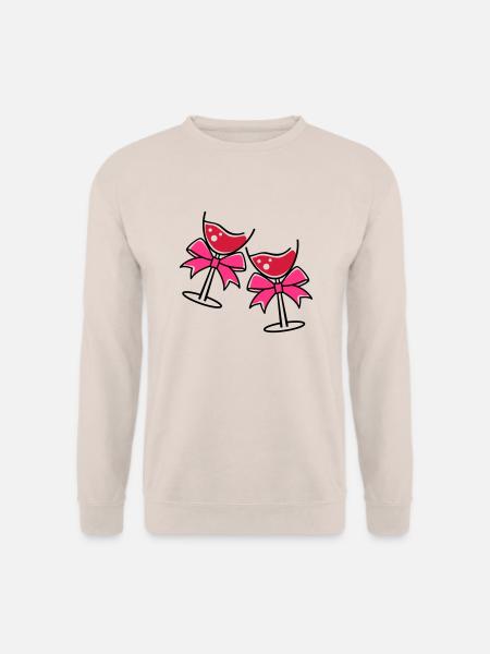 glases wine - Unisex Pullover - Sand