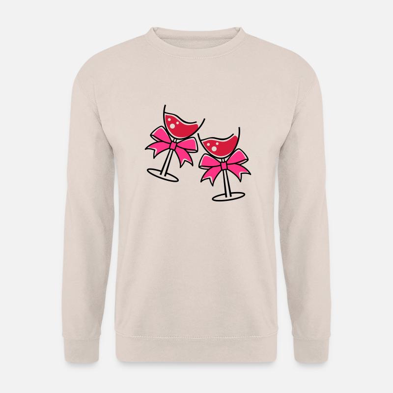 glases wine - Unisex Pullover - Sand