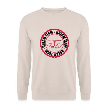 Équipe de rêve Stamp - Sweat-shirt Unisexe - sable - Devant - Alina (178cm) & Michal (187cm)