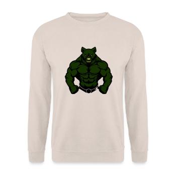 Ours Comic Fit - Sweat-shirt Unisexe - sable - Devant - Alina (178cm) & Michal (187cm)
