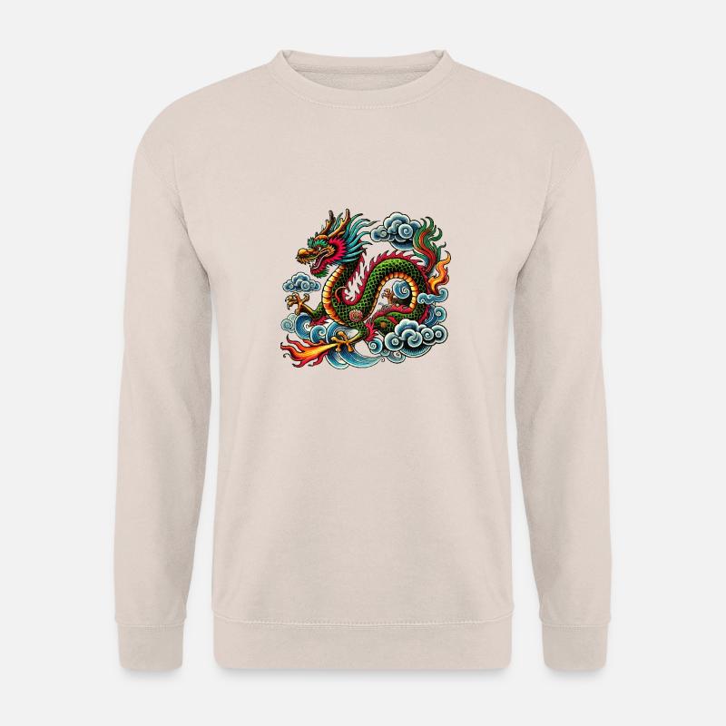 drache comic china - Unisex Pullover - Sand