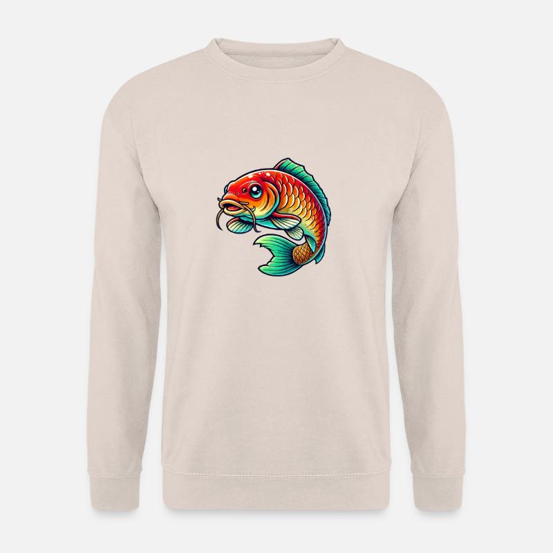 Fisch Karpfen - Unisex Pullover - Sand