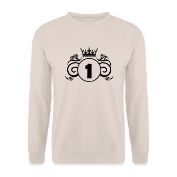 Coat of arms 1 - Unisex Sweatshirt - sand - Front - Alina (178cm) & Michal (187cm)