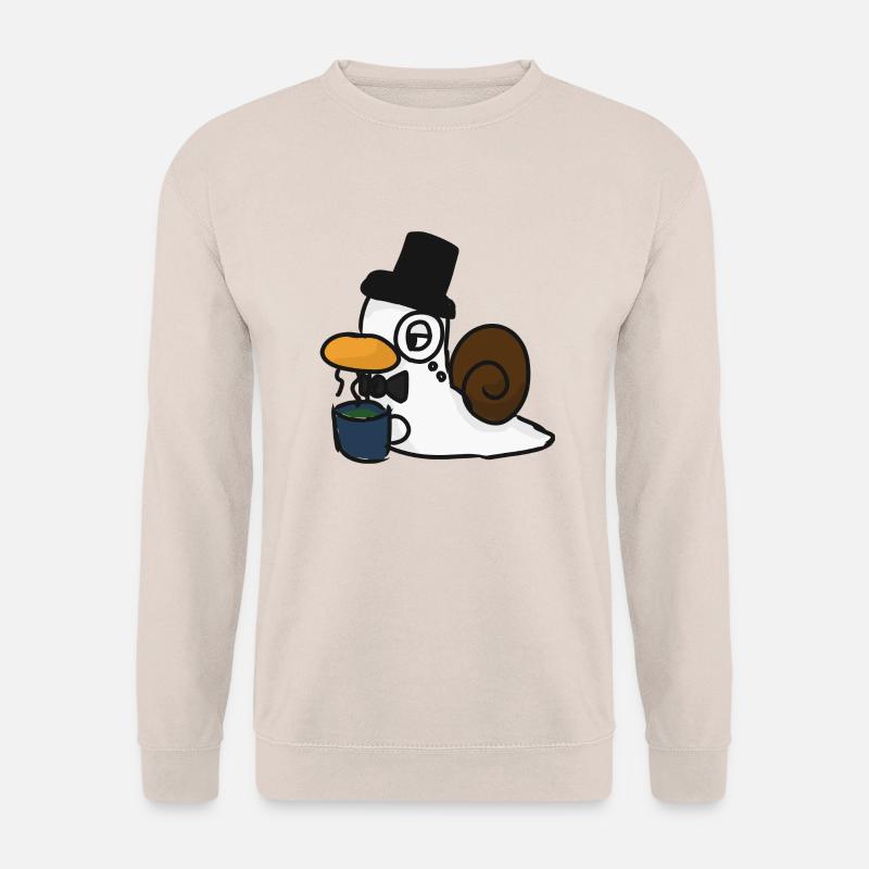 Schnente Monokel-Teezeit - Unisex Pullover - Sand