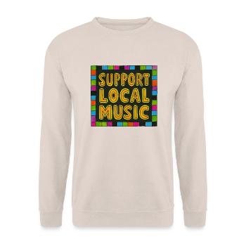 Support Local Music - Unisex Sweatshirt - sand - Front - Alina (178cm) & Michal (187cm)