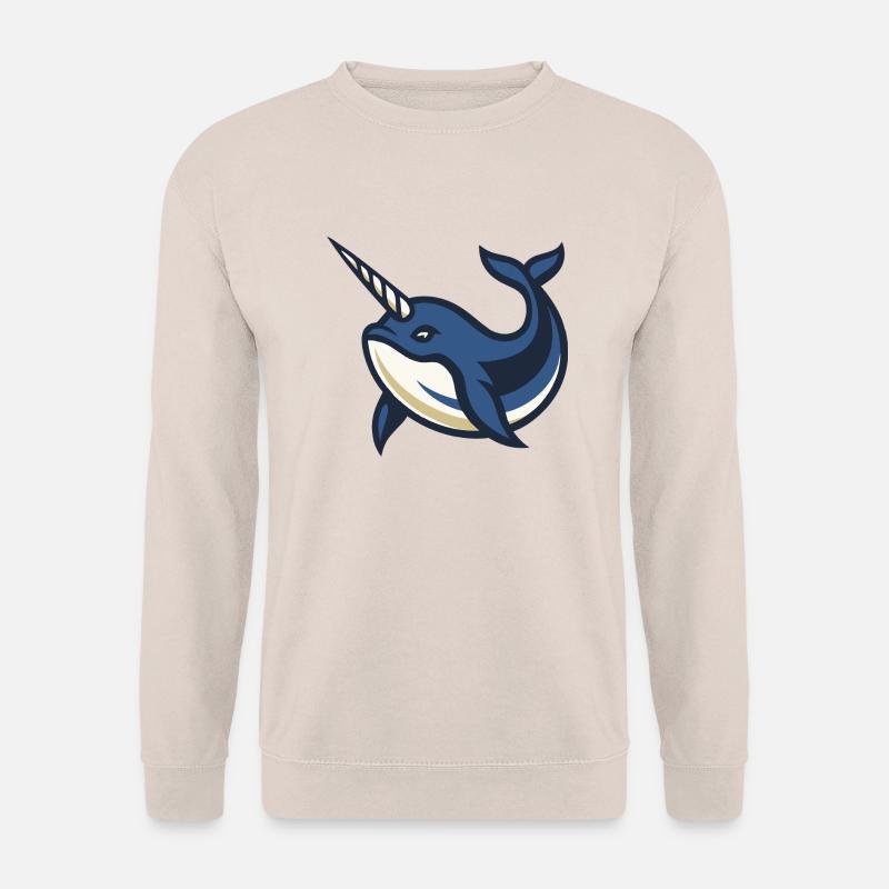 Narwal-Ozean-Horn - Unisex Pullover - Sand