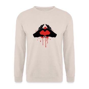 Love Hands - Unisex Pullover - Sand - Vorne - Alina (178cm) & Michal (187cm)