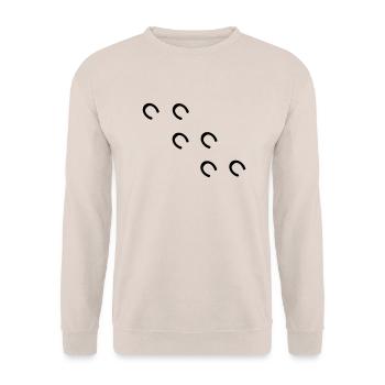 pferd - Unisex Pullover - Sand - Vorne - Alina (178cm) & Michal (187cm)