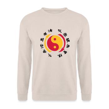 JKD Core Logo - Unisex Pullover - Sand - Vorne - Alina (178cm) & Michal (187cm)