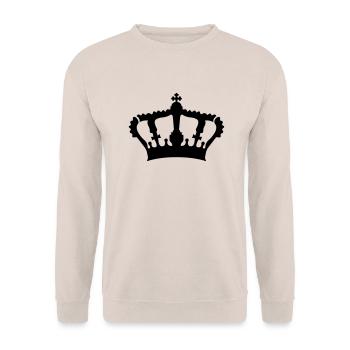 Krone / Crown - Unisex Pullover - Sand - Vorne - Alina (178cm) & Michal (187cm)