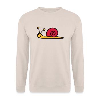 schnecke_3c - Sweat-shirt Unisexe - sable - Devant - Alina (178cm) & Michal (187cm)