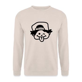 Naughty Boy - ligne - Sweat-shirt Unisexe - sable - Devant - Alina (178cm) & Michal (187cm)