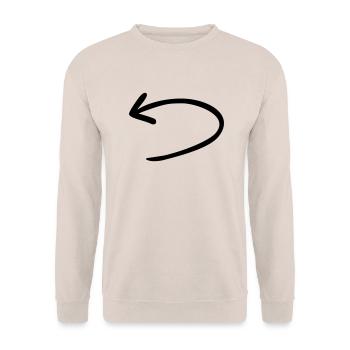 Flèche Retour à l'inverse - Sweat-shirt Unisexe - sable - Devant - Alina (178cm) & Michal (187cm)