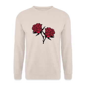 roses4 - Sweat-shirt Unisexe - sable - Devant - Alina (178cm) & Michal (187cm)