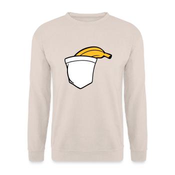 banane fruit drôle manger en bonne santé faim délicieux - Sweat-shirt Unisexe - sable - Devant - Alina (178cm) & Michal (187cm)