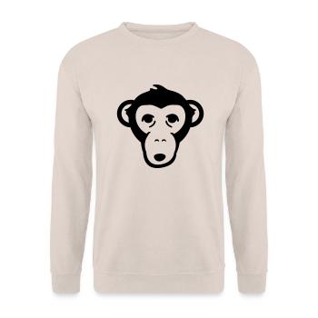 monkey_1_f1 - Sweat-shirt Unisexe - sable - Devant - Alina (178cm) & Michal (187cm)