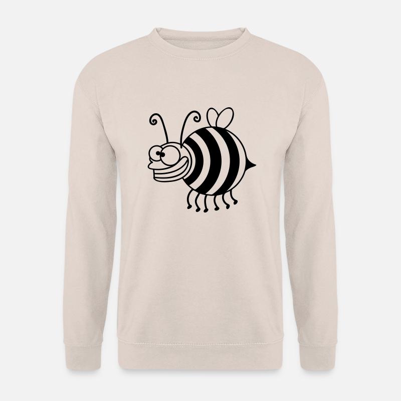 Funny thickness crazy bee - Unisex Sweatshirt - sand