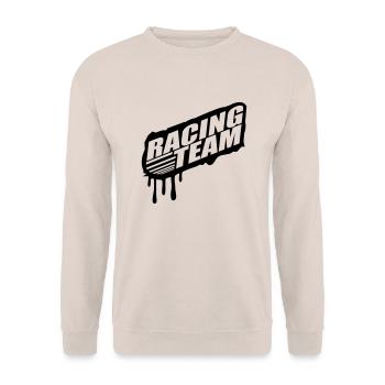 Racing Team Graffiti timbre - Sweat-shirt Unisexe - sable - Devant - Alina (178cm) & Michal (187cm)