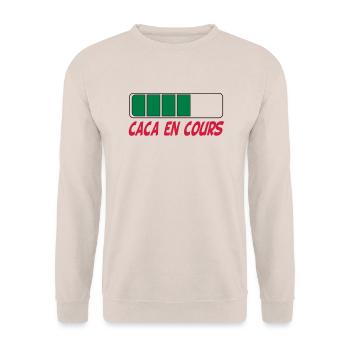 Caca en cours - Sweat-shirt Unisexe - sable - Devant - Alina (178cm) & Michal (187cm)
