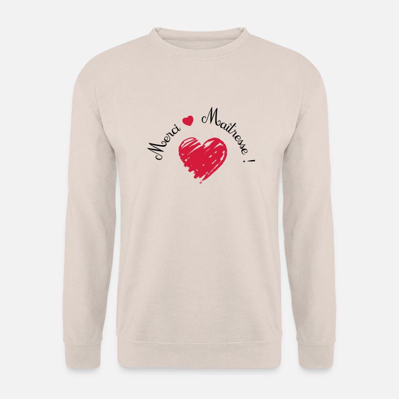 merci maîtresse coeur - Unisex Pullover - Sand