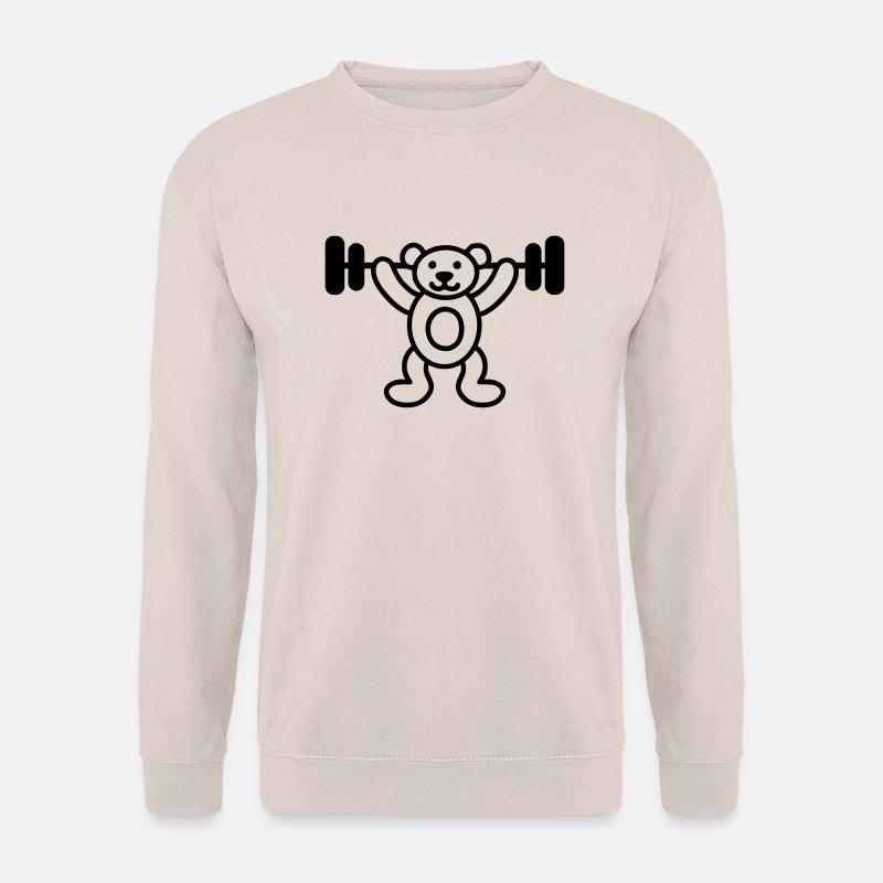Bodybuilder bear - Unisex Sweatshirt - sand