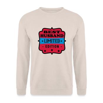 Best husband limited edition - Unisex Pullover - Sand - Vorne - Alina (178cm) & Michal (187cm)